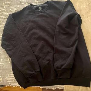 Black crewneck sweater